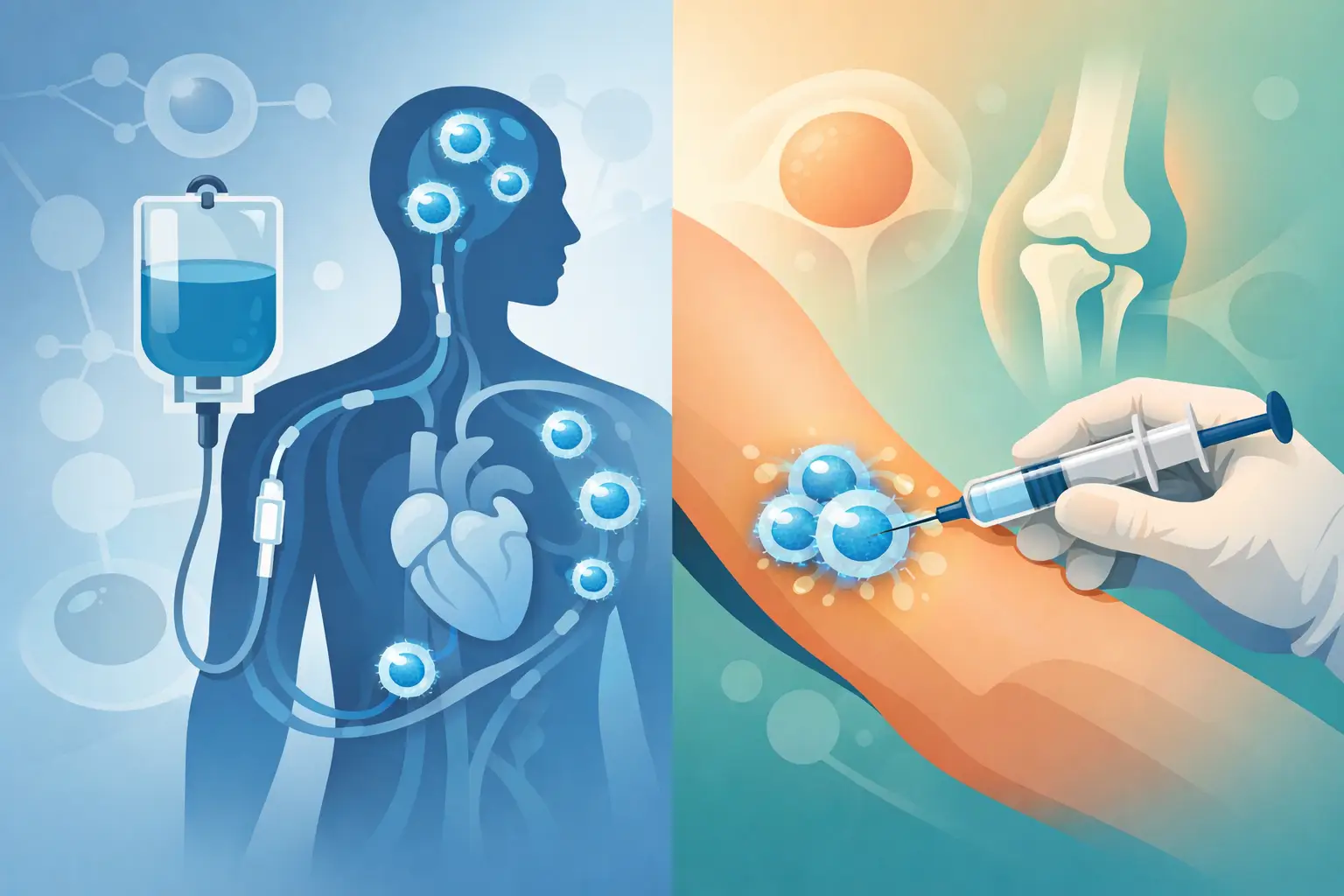 IV Stem Cells Versus Local Injection in Your Body